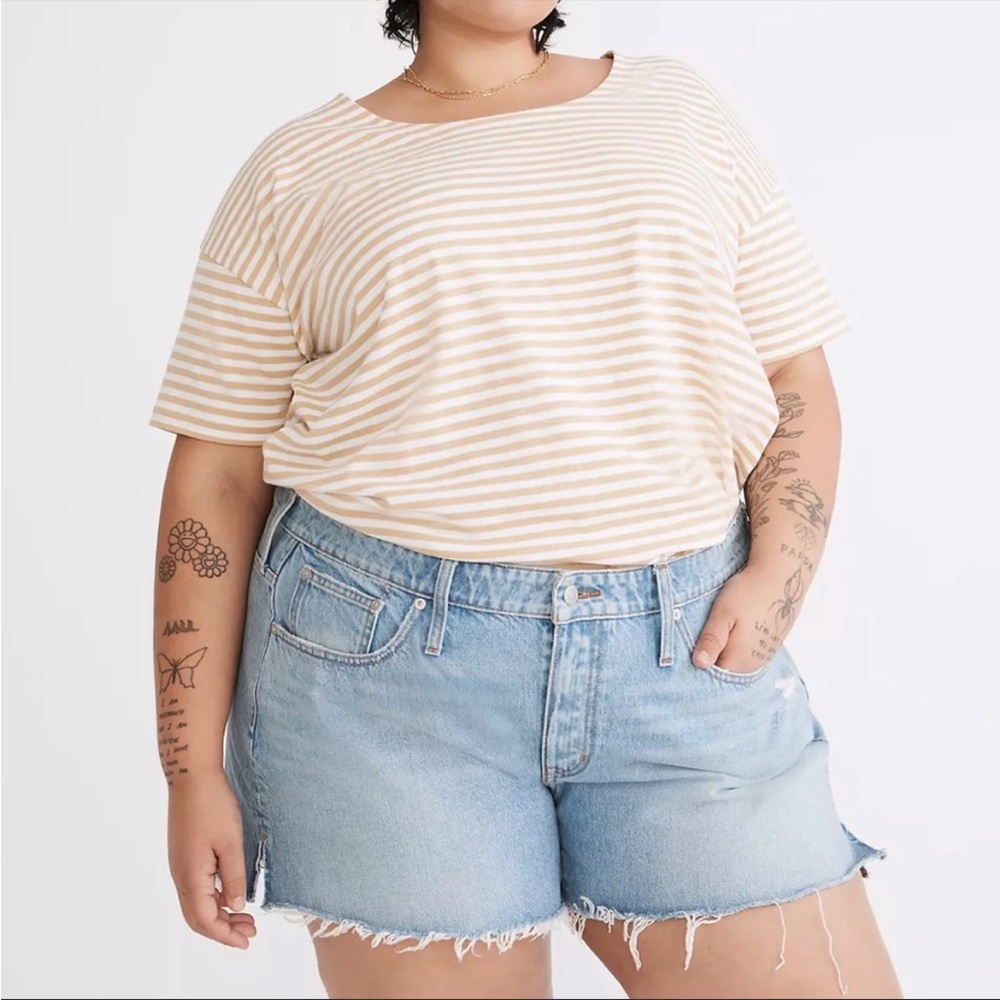 Madewell Plus Relaxed Denim Shorts in Madera Wash size 14W